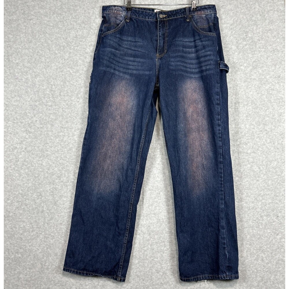 Guess Originals Carpenter Jeans Mens 34x32 Dark Wash Denim Hammer Loop